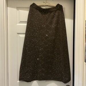 Brown Metallic Winter Skirt
